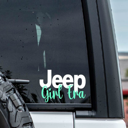 Jeep Girl Era Vinyl Window Decal Sticker.