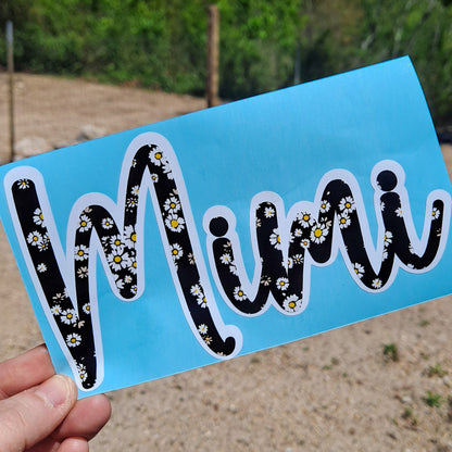 Mimi Vinyl Window Decal Sticker.