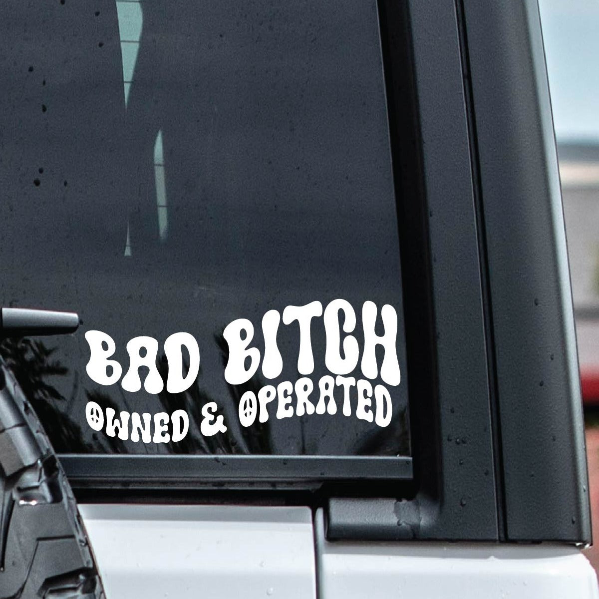Bad Bitch Owned & Operated Vinyl Car Window Sticker.