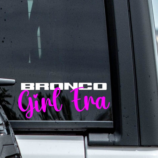 Ford Bronco Girl Era Vinyl Window Decal Sticker Two Colors