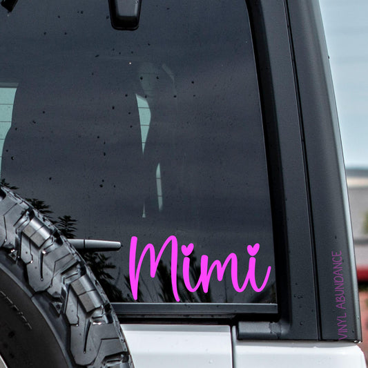 Mimi Vinyl Window Decal.