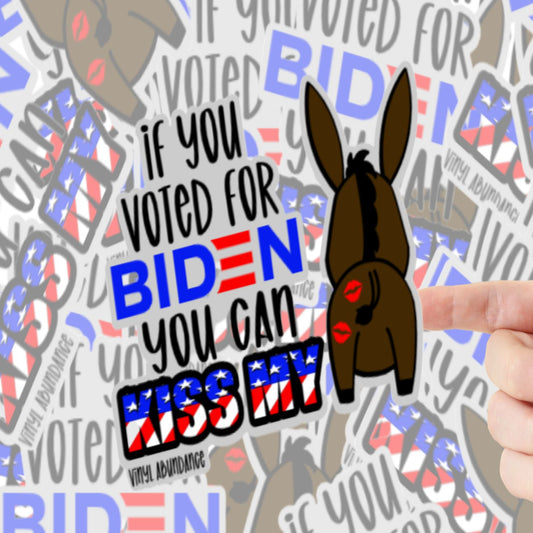 Voted for Biden Vinyl Sticker.