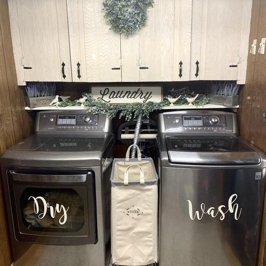 Laundry Room Wash and Dry Appliance Vinyl Decals