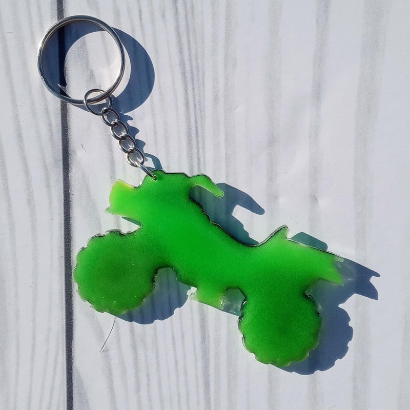 Custom Glow in the Dark ATV Four-wheeler Keychain