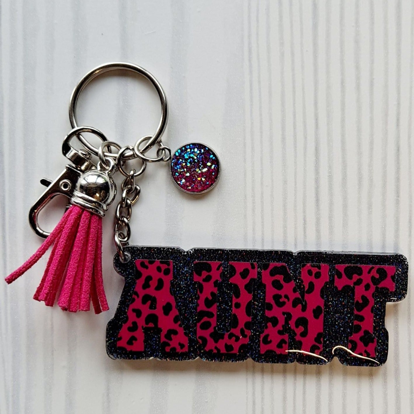 Glitter Keychain, Personalized Keychain for Women, Custom Keychain