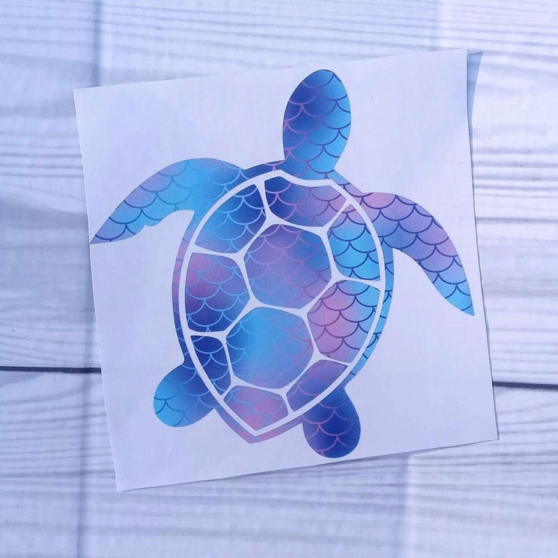 Sea Turtle Pattern Vinyl Window Decal.