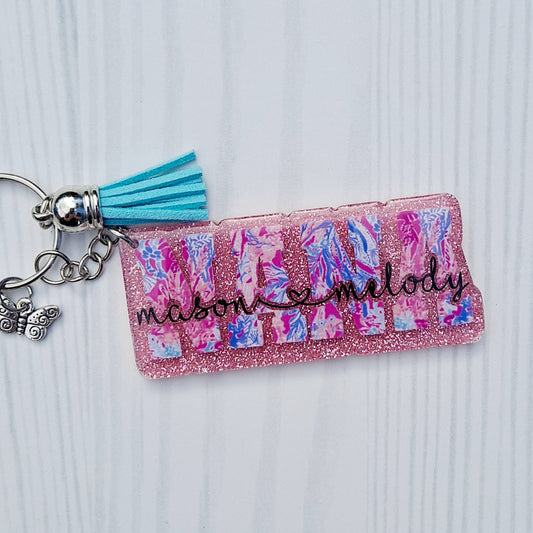 Custom Nana Glitter Keychain.