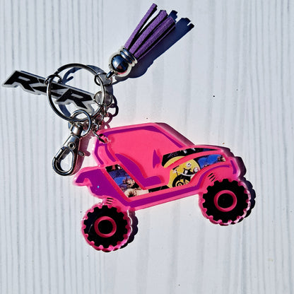 Customized Glow in the Dark SXS Two Seater UTV Keychain!